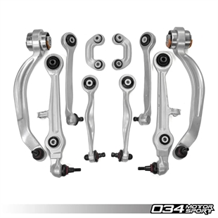 034 Motorsport Control Arm Kit, Density Line, Early B5/C5 Audi S4/RS4 & A6/S6/RS6, B5 VW Passat with Aluminum Uprights