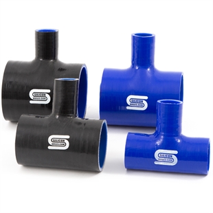 Forge Motorsport 38mm Silicone T-Piece - Black Hoses